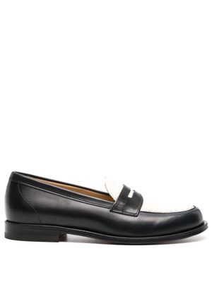 Scarosso two-tone leather loafers - Blue
