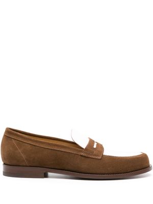 Scarosso two-tone suede loafers - Brown