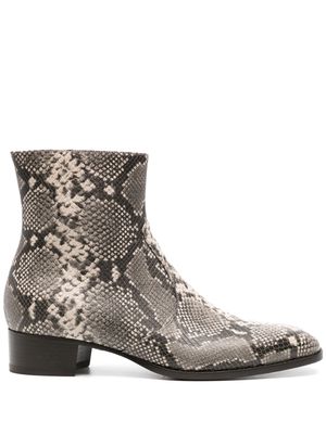 Scarosso Warren python-print Chelsea boots - Neutrals