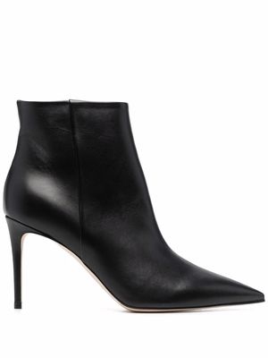 Scarosso x Brian Atwood Anya leather ankle boots - Black