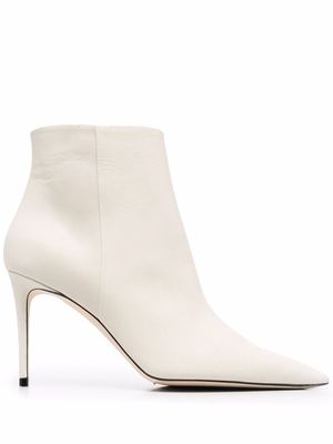 Scarosso x Brian Atwood Anya leather ankle boots - Neutrals