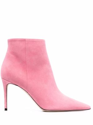 Scarosso x Brian Atwood Anya suede ankle boots - Pink