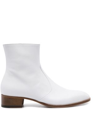Scarosso x Warren Alfie Baker leather boots - White