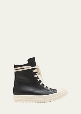 Scarpe Leather High-Top Sneakers