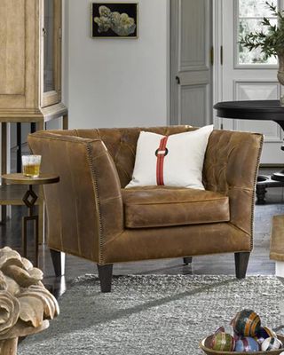 Schmidt Tufted Leather Chair