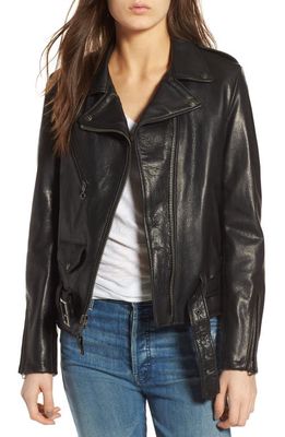 Schott NYC Lightweight Leather Jacket in Black