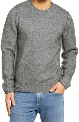 Schott NYC Rolled Collar Sweater in Charcoal