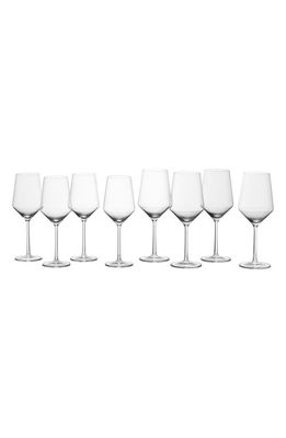 Schott Zwiesel Pure Set of 8 Red & White Wine Glasses in Clear