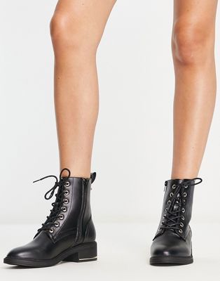 Schuh Cecilia lace up chelsea boots in black