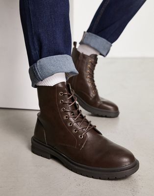 Schuh Duncan lace up boots in brown