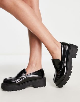 schuh Lava chunky loafers in black