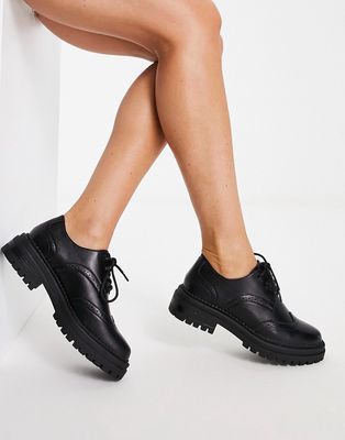 schuh Lmor lace up brogues in black