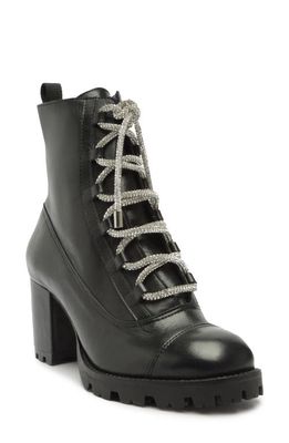 Schutz Kaile Mid Glam Lace-Up Bootie in Black