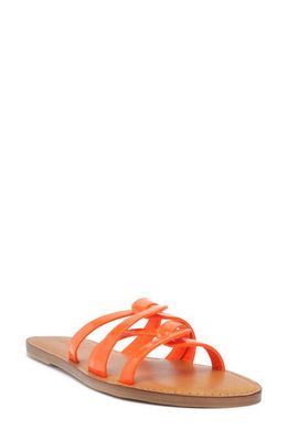 Schutz Lyta Slide Sandal in Acid Orange