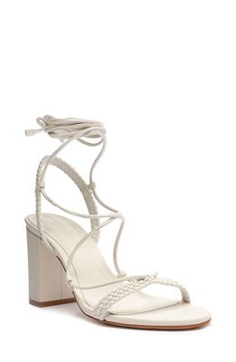 Schutz Maxima Lace-Up Sandal in Pearl
