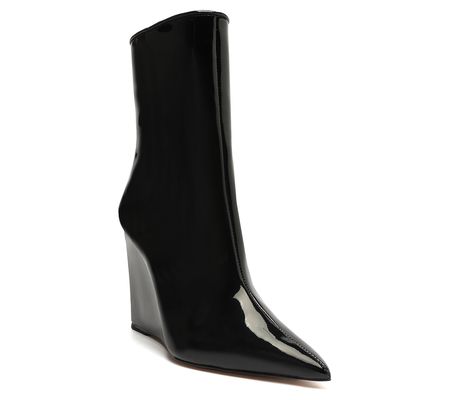 Schutz Patent Platform Wedge Boot - Asya