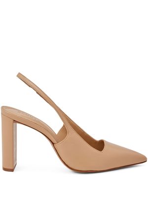 Schutz pointed-toe slingback leather pumps - Neutrals