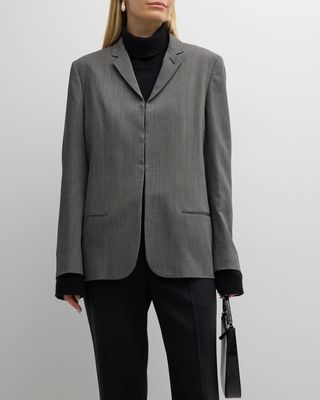 Scilla Single-Breasted Blazer Jacket