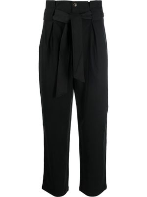 Scotch & Soda belted paperbag-waist trousers - Black
