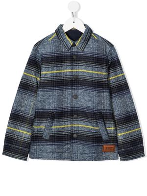 Scotch & Soda check-pattern shirt-jacket - Blue