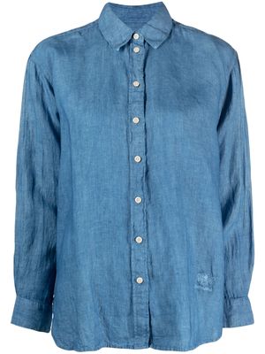 Scotch & Soda classic-collar buttoned linen shirt - Blue