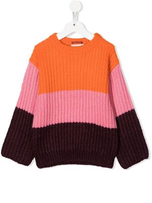 Scotch & Soda colour-block ribbed-knit jumper - Orange