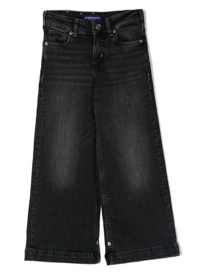 Scotch & Soda dark-wash wide-leg jeans - Black