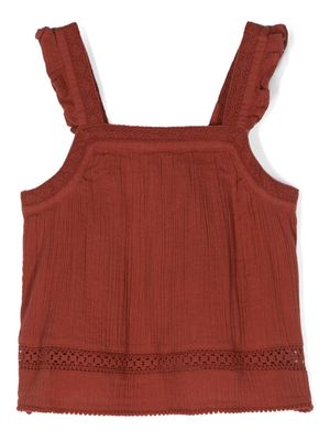 Scotch & Soda embroidered-detail pleated blouse