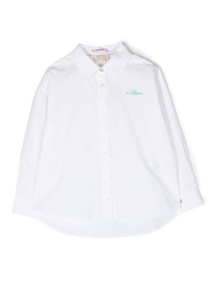 Scotch & Soda embroidered logo organic cotton shirt - White