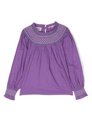 Scotch & Soda embroidered organic-cotton blouse - Purple