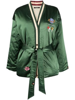 Scotch & Soda embroidery motif button-up jacket - Green