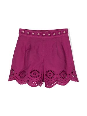Scotch & Soda floral-embroidered shorts - Pink
