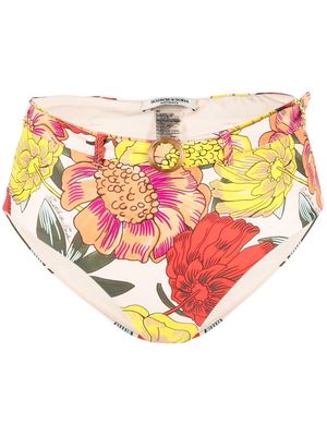 Scotch & Soda floral-print high-waisted bikini briefs - Neutrals