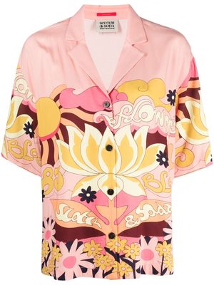 Scotch & Soda floral-print short-sleeve shirt - Pink