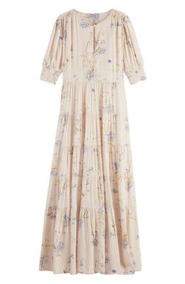 Scotch & Soda Floral Woven Maxi Dress in Ivory Combo
