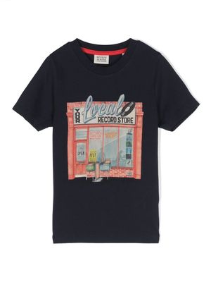 Scotch & Soda graphic-print organic cotton T-shirt - Blue