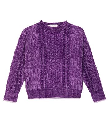 Scotch & Soda Kids Chenille cable-knit sweater