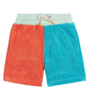 Scotch & Soda Kids Colorblocked cotton-blend shorts