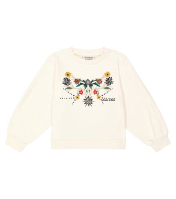Scotch & Soda Kids Embroidered cotton-blend sweatshirt