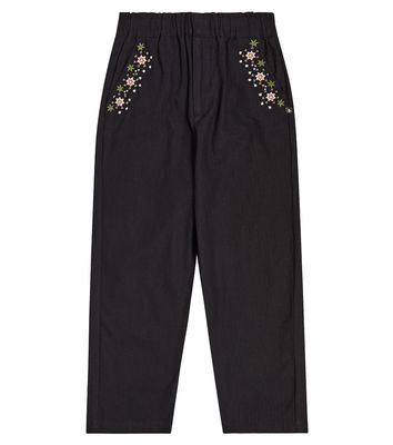 Scotch & Soda Kids Embroidered cotton pants