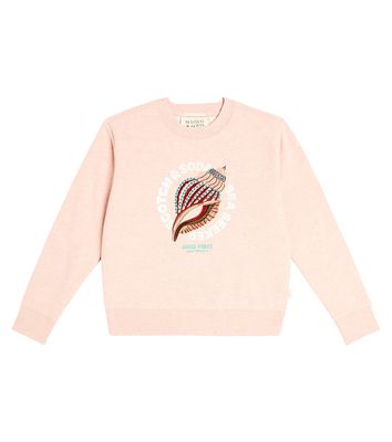 Scotch & Soda Kids Embroidered cotton sweatshirt