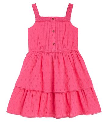 Scotch & Soda Kids Lace-trimmed embroidered cotton dress