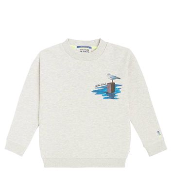 Scotch & Soda Kids Printed cotton jersey sweatshirt