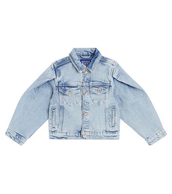 Scotch & Soda Kids Puff-sleeve denim jacket