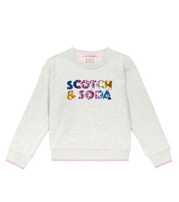 Scotch & Soda Kids Sequined cotton jersey sweatshirt