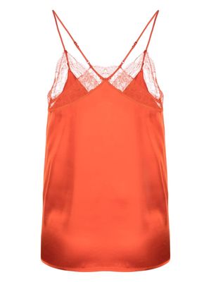 Scotch & Soda lace-detail sleeveless blouse - Orange