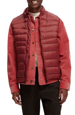 Scotch & Soda Lightweight Quilted Vest in 0177-Bordeaux