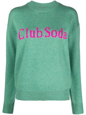 Scotch & Soda logo intarsia-knit crew-neck jumper - Green