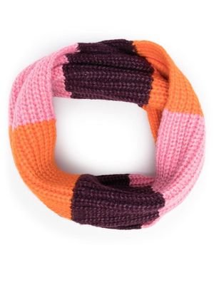 Scotch & Soda logo-patch knitted snood - Pink