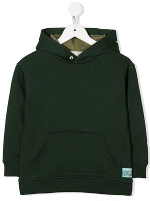 Scotch & Soda logo-patch long-sleeved hoodie - Green